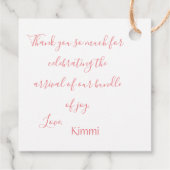 Étiquettes Cadeau Merci d'aquarelle de cerfs (Dos)