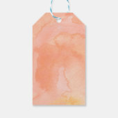 Étiquettes-cadeau Merci d'aquarelle de la pêche orange (Dos)