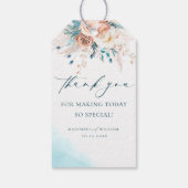 Étiquettes-cadeau Merci d'aquarelle de plage (Dos)