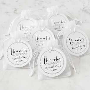 Étiquettes Cadeau Merci D'Avoir Célébré Avec Nous ! Merci mariage
