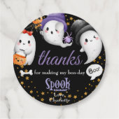 Étiquettes Cadeau Merci d'avoir rendu mon livre Jour Spooktacular (Dos)