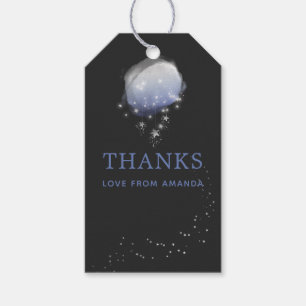 Étiquettes-cadeau Merci d'Baby shower de nuit des étoiles d'aquarel