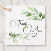 Étiquettes Cadeau Merci de Baby shower à branche d'olive (Devant)