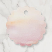 Étiquettes Cadeau Merci de Baby shower à fleurs de pêche (Dos)