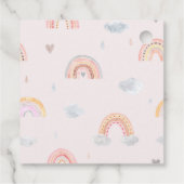 Étiquettes Cadeau Merci de Baby shower arc-en-ciel Boho (Dos)