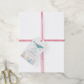 Étiquettes-cadeau Merci de Baby shower baleine (Avec de la ficelle)