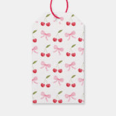 Étiquettes-cadeau Merci de Baby shower cerisier rose Bow (Dos)