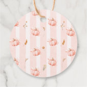 Étiquettes Cadeau Merci de Baby shower Citrouille (Dos)