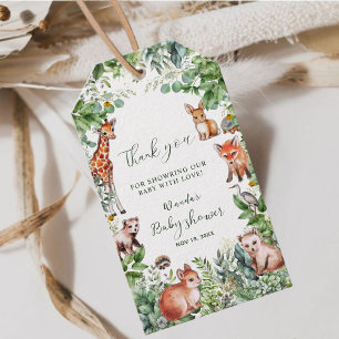 Étiquettes-cadeau Merci de Baby shower de bois personnalisé