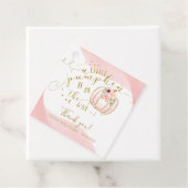 Étiquettes Cadeau Merci de Baby shower de Citrouille de chute en or  (En situation)