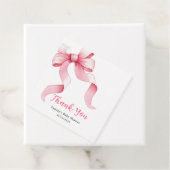 Étiquettes Cadeau Merci de Baby shower de coquette rose (En situation)