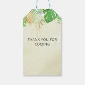 Étiquettes-cadeau Merci de Baby shower de dinosaure d'or (Dos)