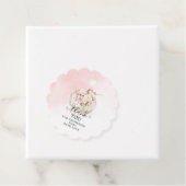 Étiquettes Cadeau Merci de Baby shower de fille Citrouille rose (En situation)