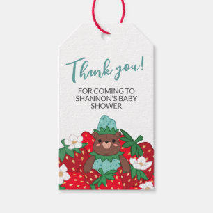 Étiquettes-cadeau Merci de Baby shower de fraise bleu Berry Sweet