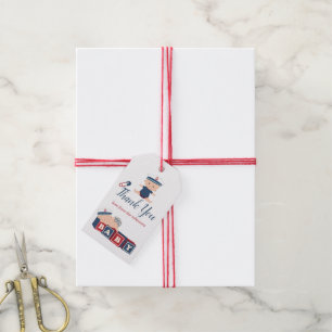 Étiquettes-cadeau Merci de Baby shower de garçon nautique