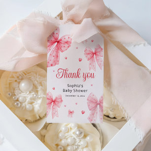 Étiquettes-cadeau Merci de Baby shower de la petite chèvre rose