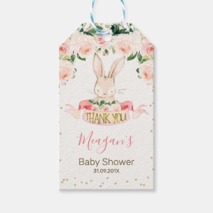 Étiquettes-cadeau Merci de Baby shower de lapin rose Favor