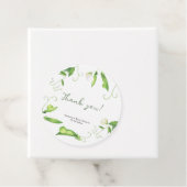 Étiquettes Cadeau Merci de Baby shower de pois doux (En situation)