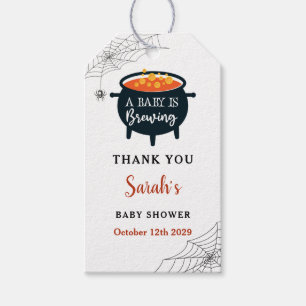Étiquettes-cadeau Merci de Baby shower de sorcière Halloween