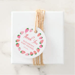 Étiquettes Cadeau Merci de Baby shower doux Berry