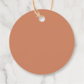 Étiquettes Cadeau Merci de Baby shower en laiton Boho Pampas (Dos)