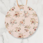 Étiquettes Cadeau Merci de Baby shower floral Boho (Dos)