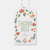 Étiquettes-cadeau Merci de Baby shower forestier rustique (Devant)