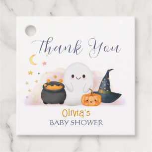 Étiquettes Cadeau Merci de Baby shower Halloween Little Boo
