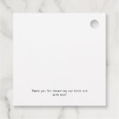 Étiquettes Cadeau Merci de Baby shower neutre moderne simple (Dos)