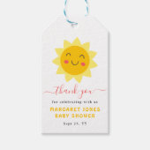 Étiquettes-cadeau Merci de Baby shower peu soleil (Devant)
