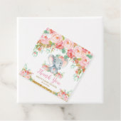 Étiquettes Cadeau Merci de Baby shower rose floral (En situation)