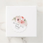 Étiquettes Cadeau Merci de Baby shower rose pâle (En situation)