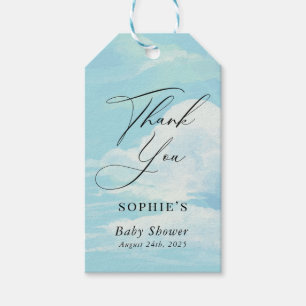 Étiquettes-cadeau Merci de Baby shower Sky Blue Cloud