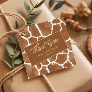 Étiquettes Cadeau Merci de Bachelorette de sauvage Giraffe ID1152