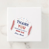 Étiquettes Cadeau Merci de baseball (En situation)
