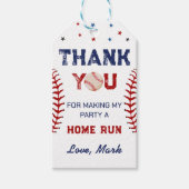 Étiquettes-cadeau Merci de baseball (Devant)