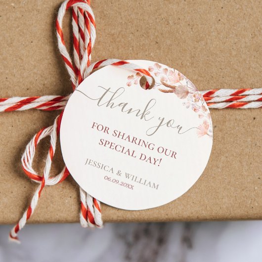 Étiquettes Cadeau Merci de Bohême