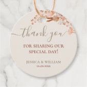 Étiquettes Cadeau Merci de Bohême (Devant)