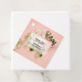 Étiquettes Cadeau Merci de bouquet rose et blanc Rose & Rose (En situation)