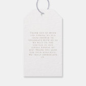 Étiquettes-cadeau Merci de Brunch Neutral Boho Baby (Dos)