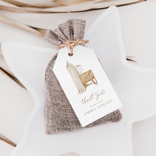 Étiquettes-cadeau Merci de Brunch Neutral Boho Baby