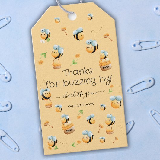 Étiquettes-cadeau Merci de Buzzing by 1st Baby's Bee Day