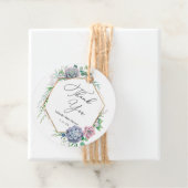 Étiquettes Cadeau Merci de cadre Or Succulent (En situation)