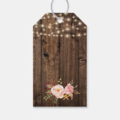 Étiquettes-cadeau Merci de calligraphie florale Mariage rustique (Dos)