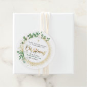 Étiquettes Cadeau Merci De Christine Botanique Or Et Vert (En situation)