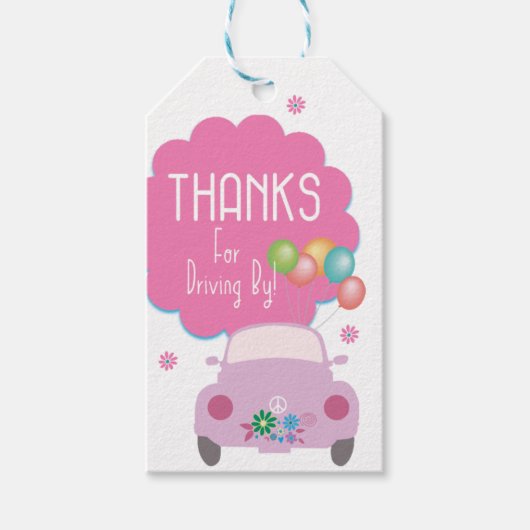 Étiquettes-cadeau Merci de conduire par (Devant)