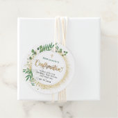 Étiquettes Cadeau Merci De Confirmation Botanique Or Et Vert (En situation)