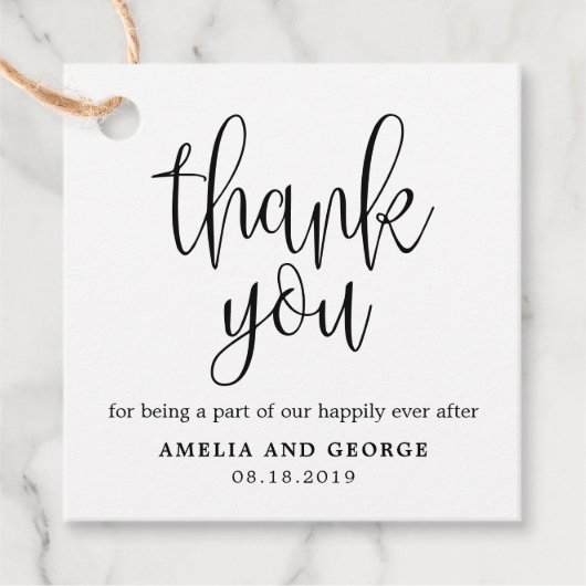 Étiquettes Cadeau Merci DE COULEUR MODIFIABLE LCC (Devant)