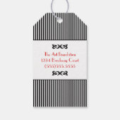 Étiquettes-cadeau Merci de Cravate rouge Tuxedo noir (Dos)