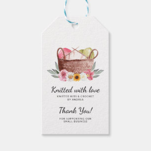 Étiquettes-cadeau Merci de Crochet en Fil Fabriqué à la main avec am